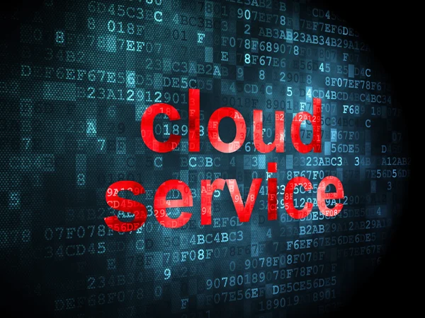 Concept de Cloud Computing : Cloud Service sur fond numérique — Photo