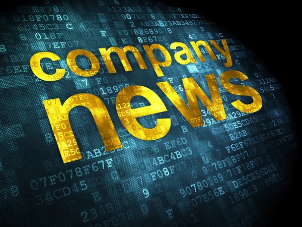 Concepto de noticias: Noticias de la empresa sobre fondo digital — Foto de Stock