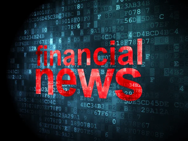 ニュース概念: デジタル背景に金融ニュース — ストック写真