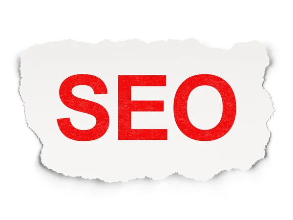 Web 设计概念: Seo 纸张背景上 — 图库照片