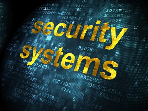 Koncepce ochrany: bezpečnostní systémy na digitální pozadí — Stock fotografie