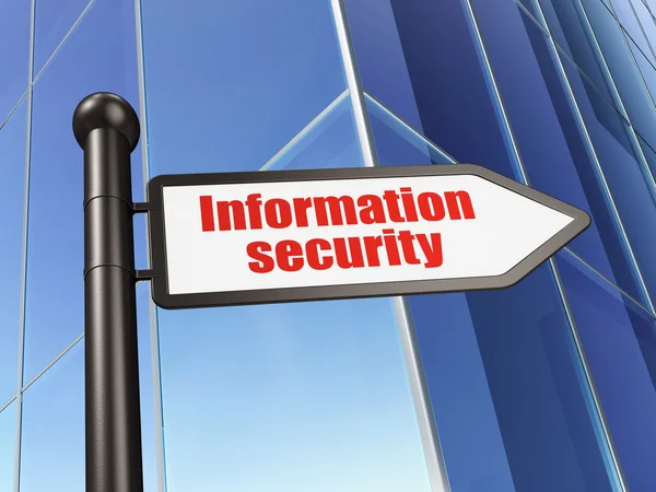 Privacy concept: Information Security on Building background — Stock Photo, Image