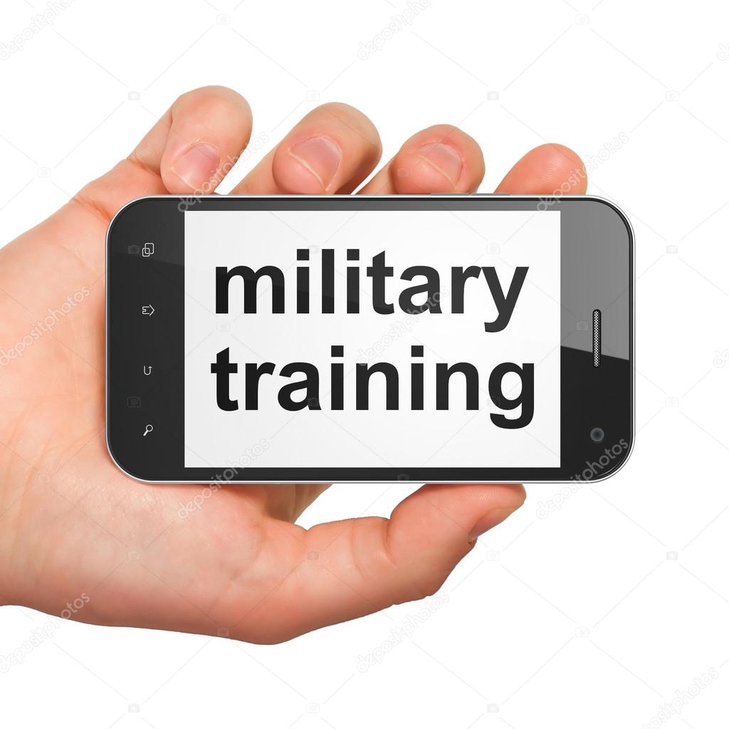 Education concept: Military Training on smartphone