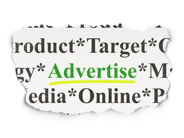 Marketing concept: Advertise on Paper background — Stock Photo, Image