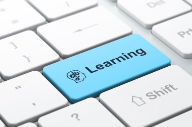 Eğitim kavramı: baş ve bilgisayar keyb öğrenme