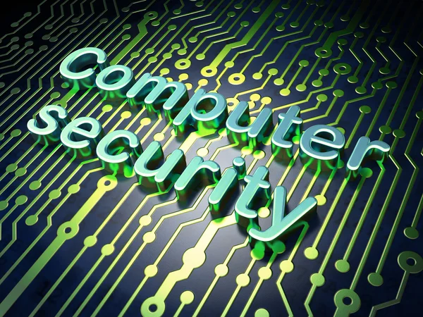 Privacy concept: Computer Security on circuit board background — Stock Photo, Image