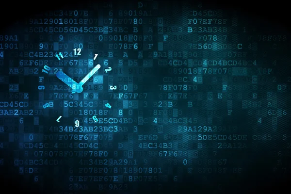 Time concept: Clock on digital background — Stock Photo, Image