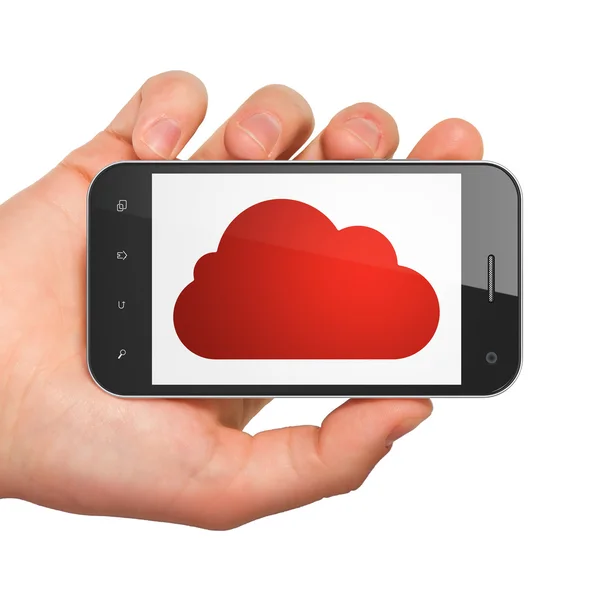 Cloud computing concept: Cloud on smartphone — Stock Photo, Image