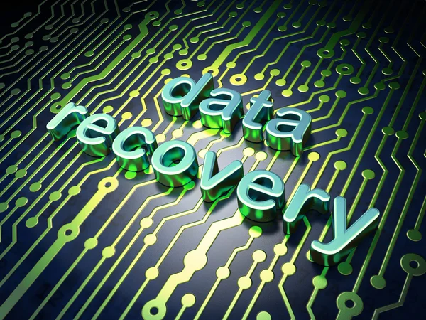 Information concept: Data Recovery on circuit board background — Stock Photo, Image