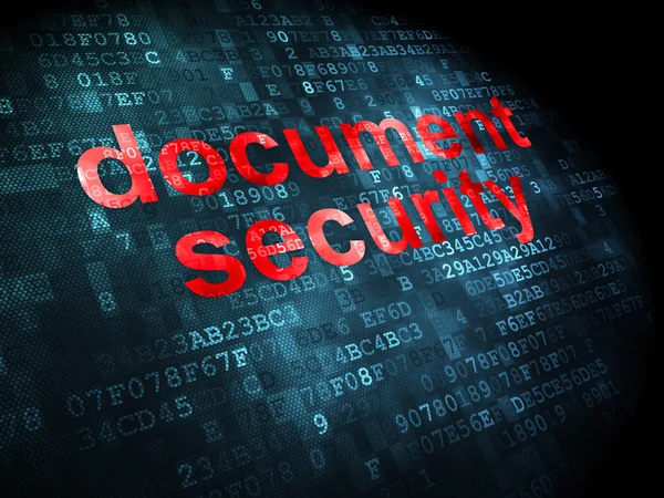 Koncepcja bezpieczeństwa: dokument bezpieczeństwa na tle cyfrowy — Zdjęcie stockowe