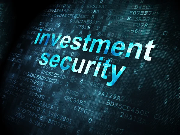 Biztonsági koncepció: befektetési biztonsági digitális háttér — Stock Fotó