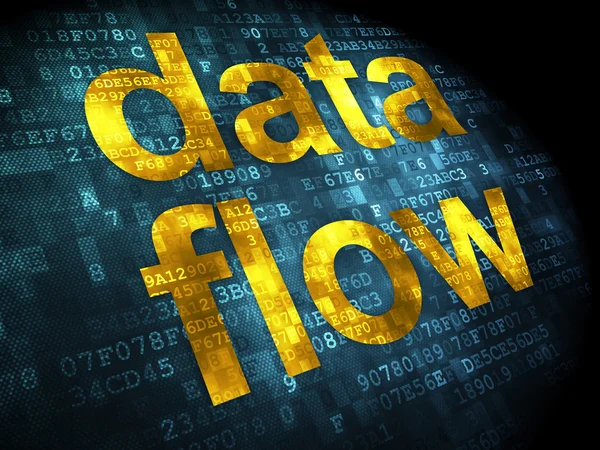 Concetto di informazione: flusso di dati su sfondo digitale — Foto Stock