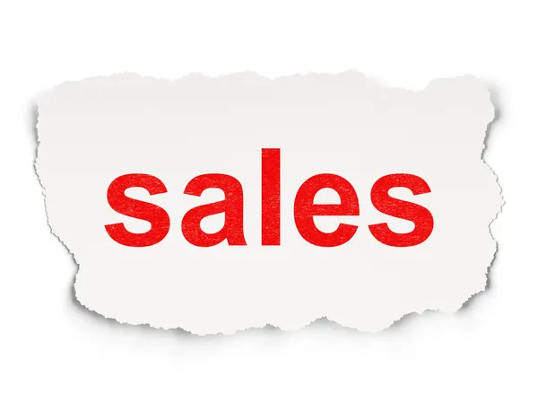 Marketingkonzept: Verkauf auf Papier — Stockfoto