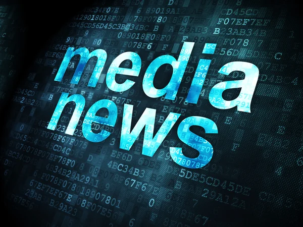 Koncepcja Aktualności: Media News na tle cyfrowy — Zdjęcie stockowe