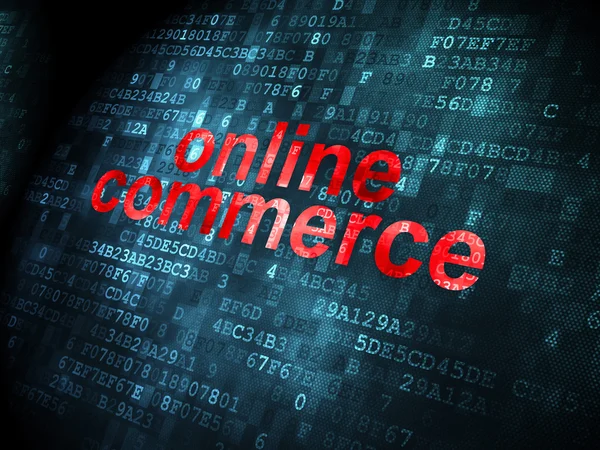 வணிகக் கருத்துஃ டிஜிட்டல் பின்னணியில் ஆன்லைன் வர்த்தகம் — ஸ்டாக் புகைப்படம்