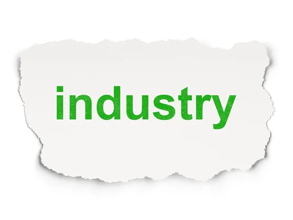 Finance koncept: industrin på papper bakgrund — Stockfoto