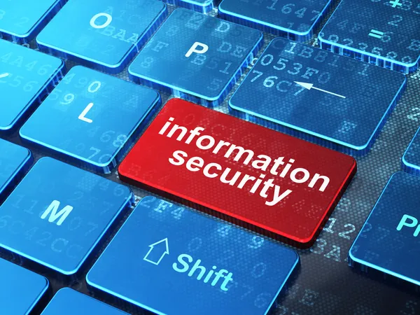 Privacy concept: Information Security on computer keyboard backg — Stock Photo, Image