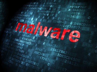 Koruma kavramı: dijital arka plan üzerinde Malware