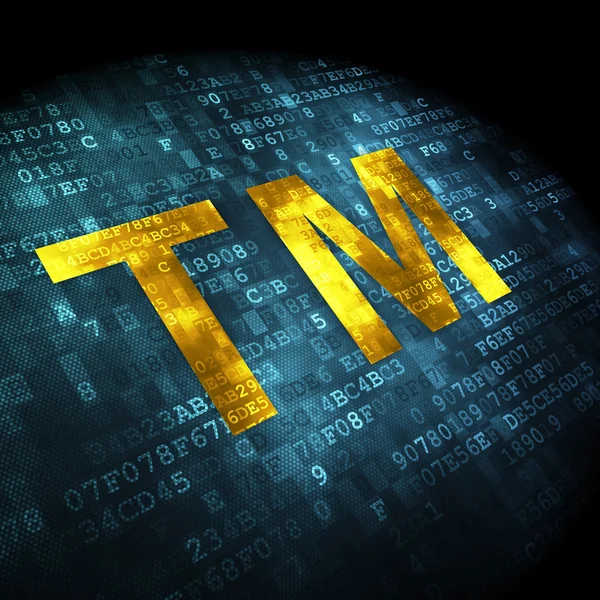 Понятие права: Торговая марка на цифровом фоне — стоковое фото