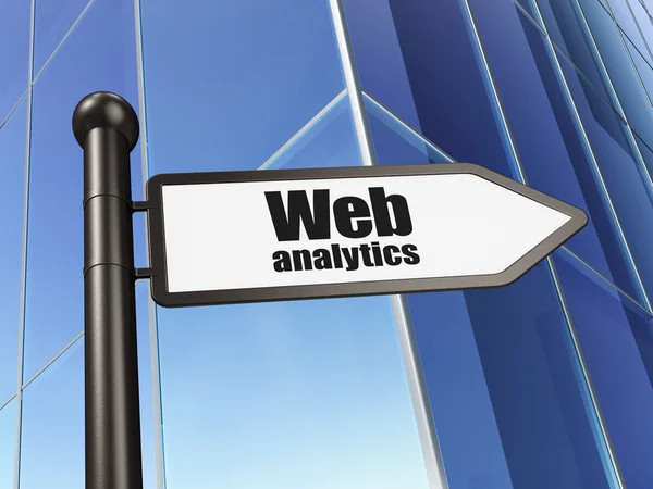 Concetto di Web design: Web Analytics sullo sfondo della costruzione — Foto Stock