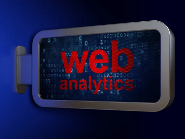 Έννοια σχεδίου Web: Web Analytics σε πινακίδα φόντο — Φωτογραφία Αρχείου
