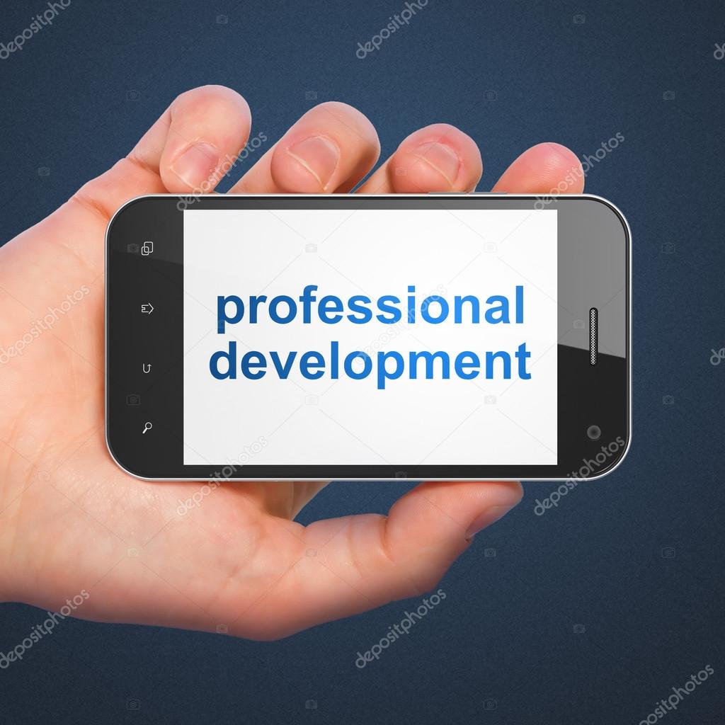 Education concept: Professional Development on smartphone