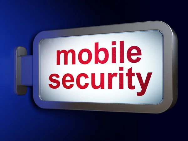 Säkerhetskoncept: Mobile Security på billboard bakgrund — Stockfoto