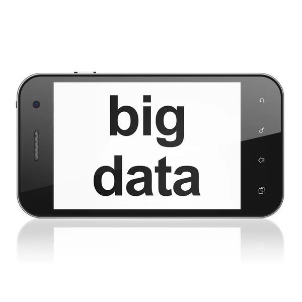 Δεδομένα έννοια: Big δεδομένων στο smartphone — Φωτογραφία Αρχείου