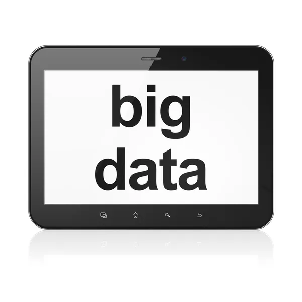 Pojęcie informacji: Big danych na komputerze typu tablet pc — Zdjęcie stockowe