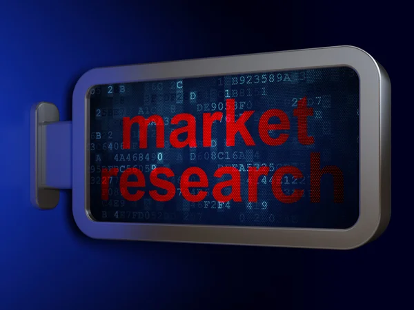 Conceito de publicidade: Market Research on billboard background — Fotografia de Stock