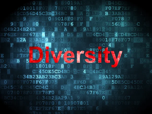 Concepto empresarial: Diversidad en el contexto digital — Foto de Stock