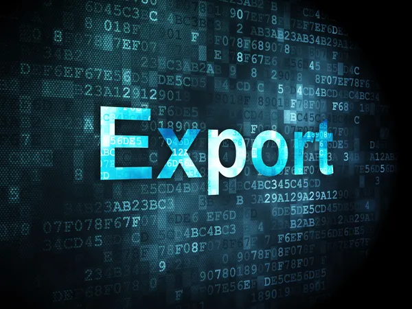 Koncepcja Biznesowa: eksport na tle cyfrowy — Zdjęcie stockowe