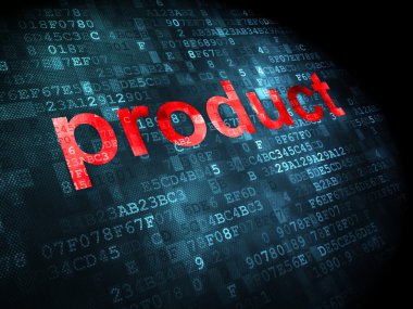 Reklam kavramı: ürün dijital arka plan üzerinde