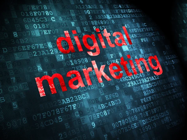 Concetto pubblicitario: Digital Marketing su sfondo digitale — Foto Stock