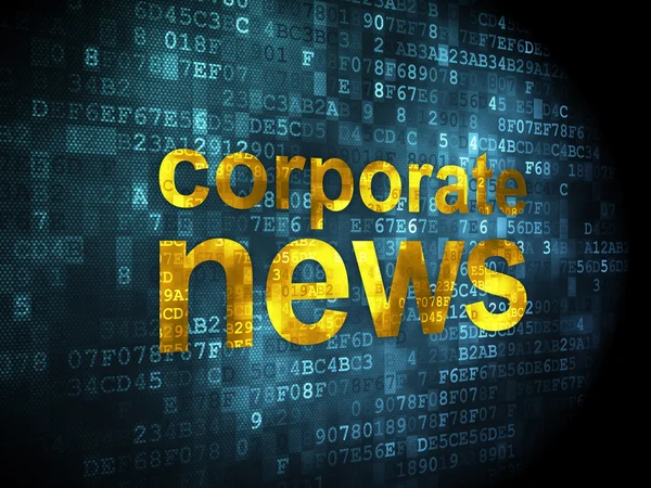 Koncepcja Aktualności: Corporate News na tle cyfrowy — Zdjęcie stockowe
