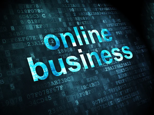 Finanzierungskonzept: Online-Geschäft auf digitalem Hintergrund — Stockfoto