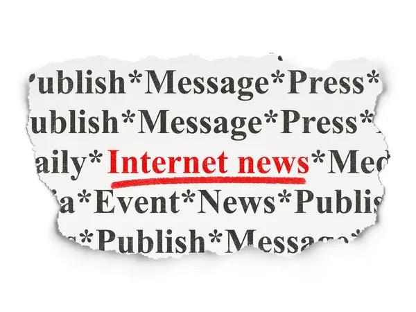 Концепция новостей: Новости Интернета на бумажном фоне — стоковое фото