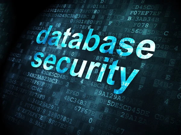 Koncepcja bezpieczeństwa: bazy danych zabezpieczeń na tle cyfrowy — Zdjęcie stockowe