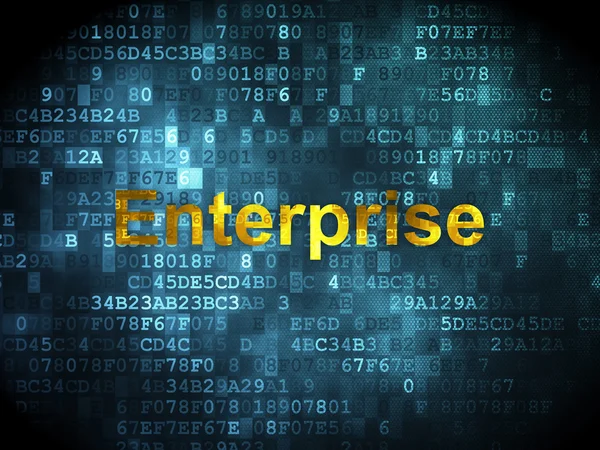Finanční koncept: Enterprise na digitální pozadí — Stock fotografie