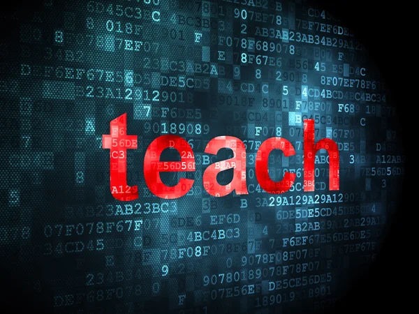 Education concept: Teach on digital background — Stock Photo, Image