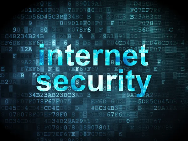 แนวคิดความปลอดภัย: ความปลอดภัยของอินเทอร์เน็ตบนพื้นหลังดิจิตอล — ภาพถ่ายสต็อก