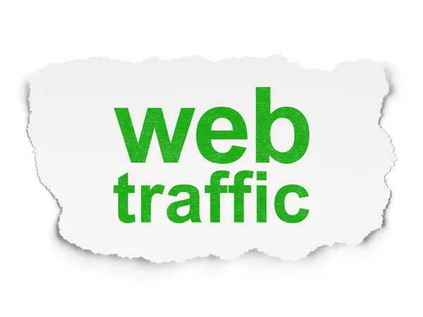 Concetto di Web design: Traffico Web su sfondo Paper — Foto Stock