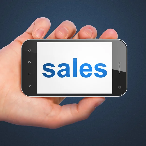 Marketing koncept: försäljning på smartphone — Stockfoto