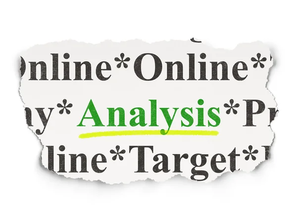 Marketing koncept: analys på papper bakgrund — Stockfoto