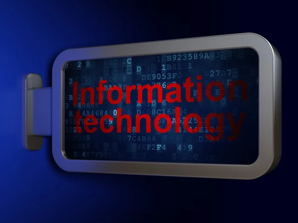 Concept d'information : Information Technology on billboard backgro — Photo