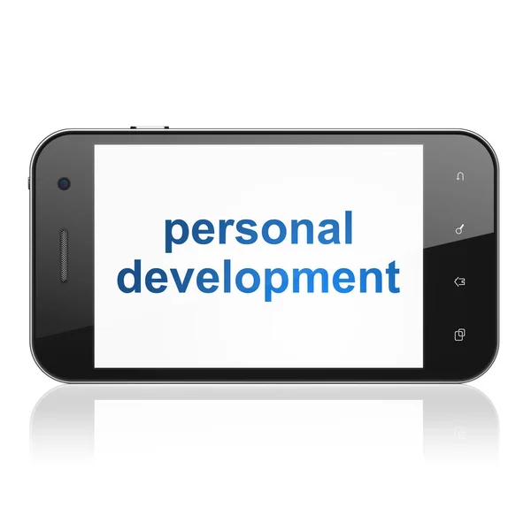 Education concept: Personal Development on smartphone — Stock Photo, Image