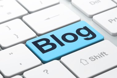 SEO web geliştirme kavramı: bilgisayar klavye adam Blog