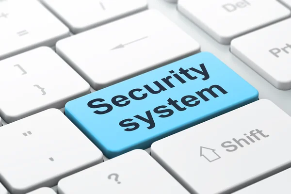 Concetto di sicurezza: Sistema di sicurezza su backgroun tastiera del computer — Foto Stock