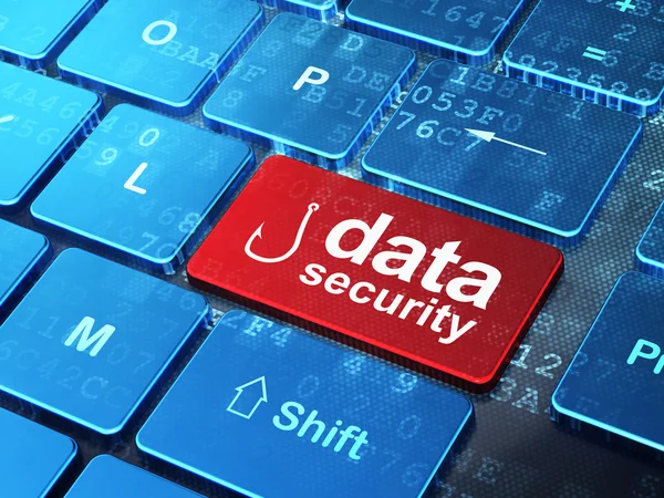 Koncepcji ochrony: hakowe i zabezpieczeń danych na komputerze k — Zdjęcie stockowe