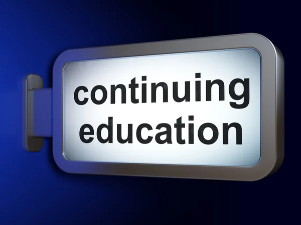 Utbildning koncept: fortbildning på billboard bakgrund — Stockfoto
